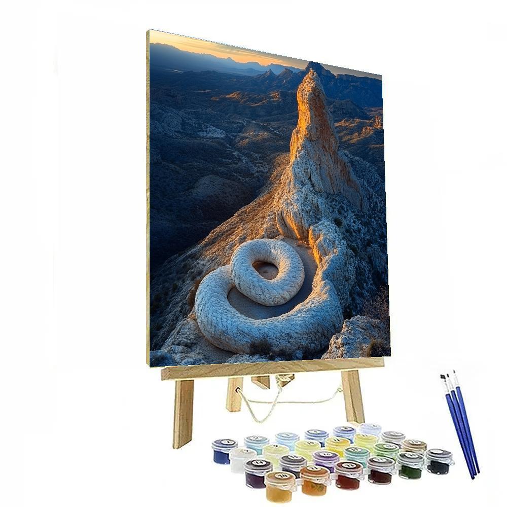 Michelangelo Inspired Serpent Rock Formation Painting by numbers kit