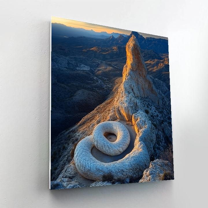 Michelangelo Inspired Serpent Rock Formation Painting by numbers kit