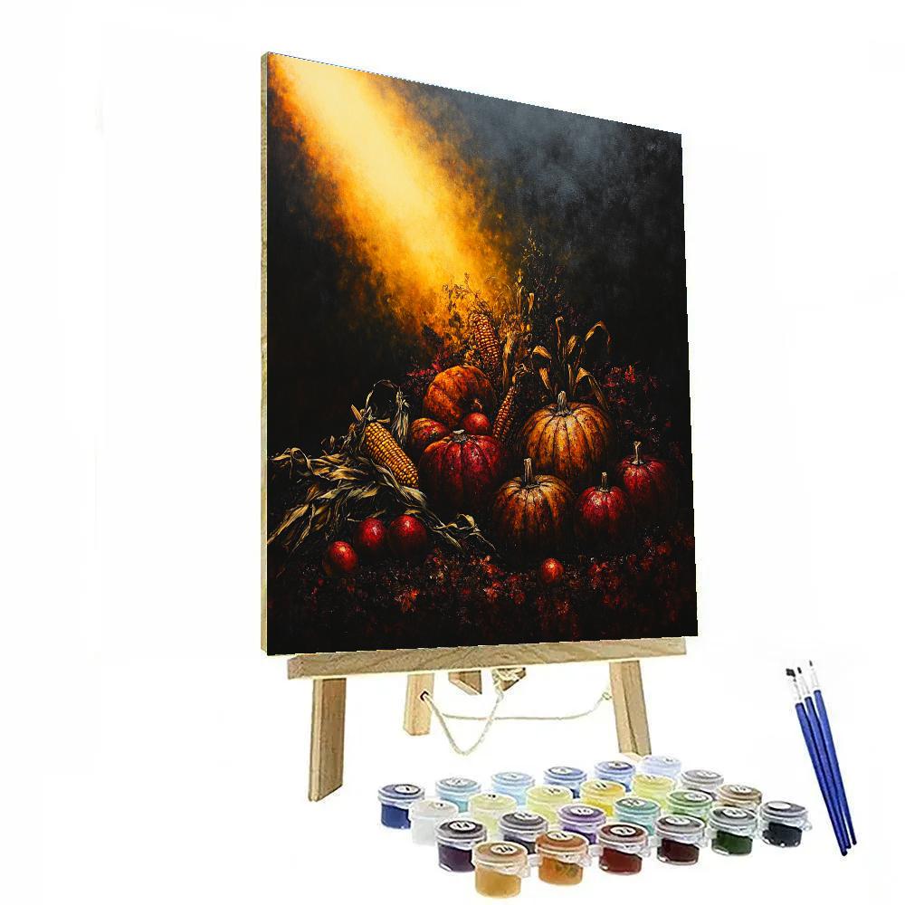 Caravaggio Inspired Withering Autumn Harvest paint by color