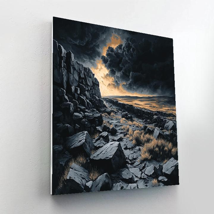 Francisco Goya Inspired Storm Over Rocky Plain paint by numbers