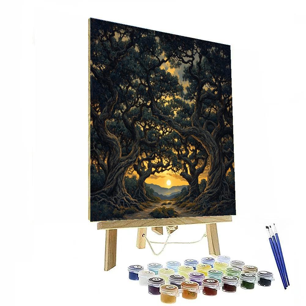 Francisco Goya Inspired Moonlit Grove In Shadow Painting by numbers kit