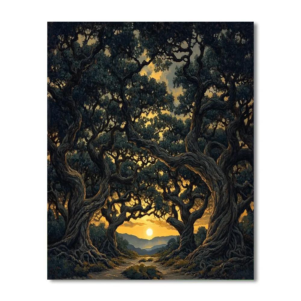 Francisco Goya Inspired Moonlit Grove In Shadow Painting by numbers kit