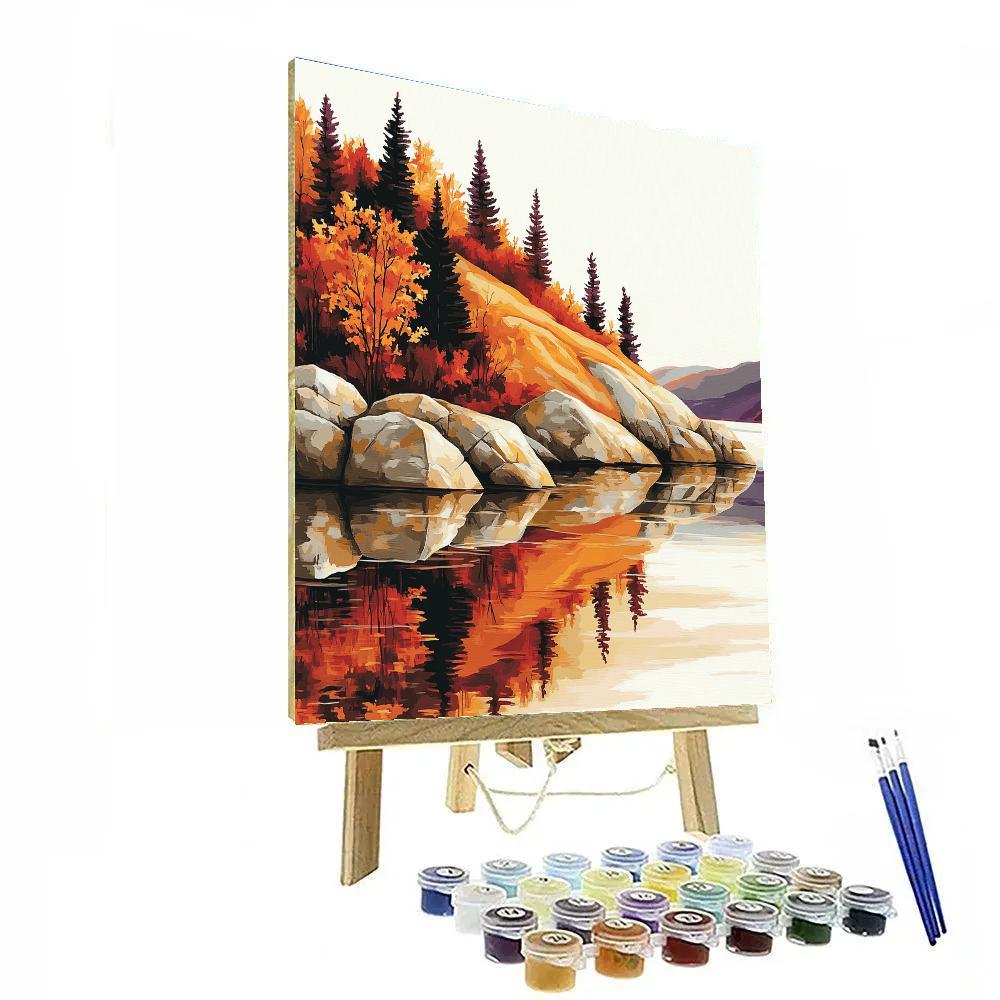 Franklin Carmichael Inspired Autumn Ridge Reflections paint by number