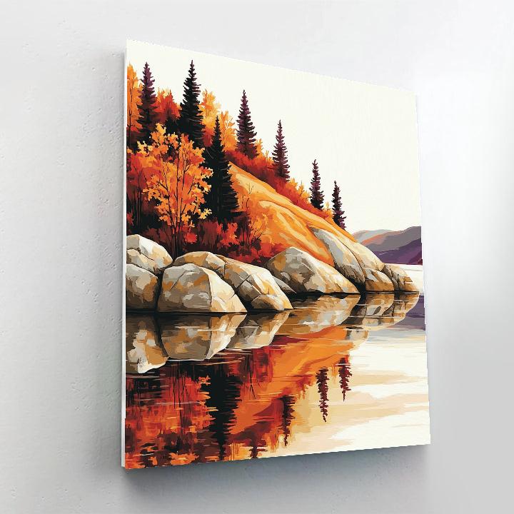 Franklin Carmichael Inspired Autumn Ridge Reflections paint by number