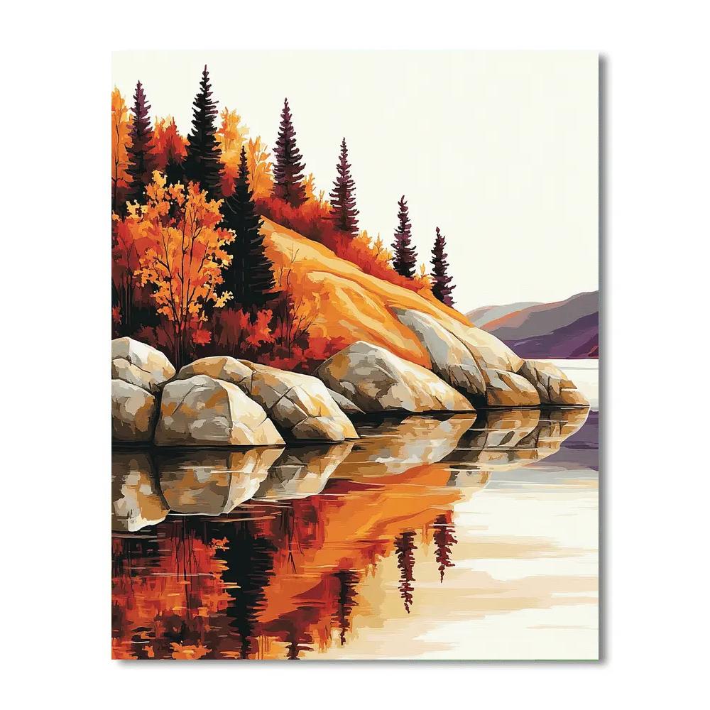 Franklin Carmichael Inspired Autumn Ridge Reflections paint by number