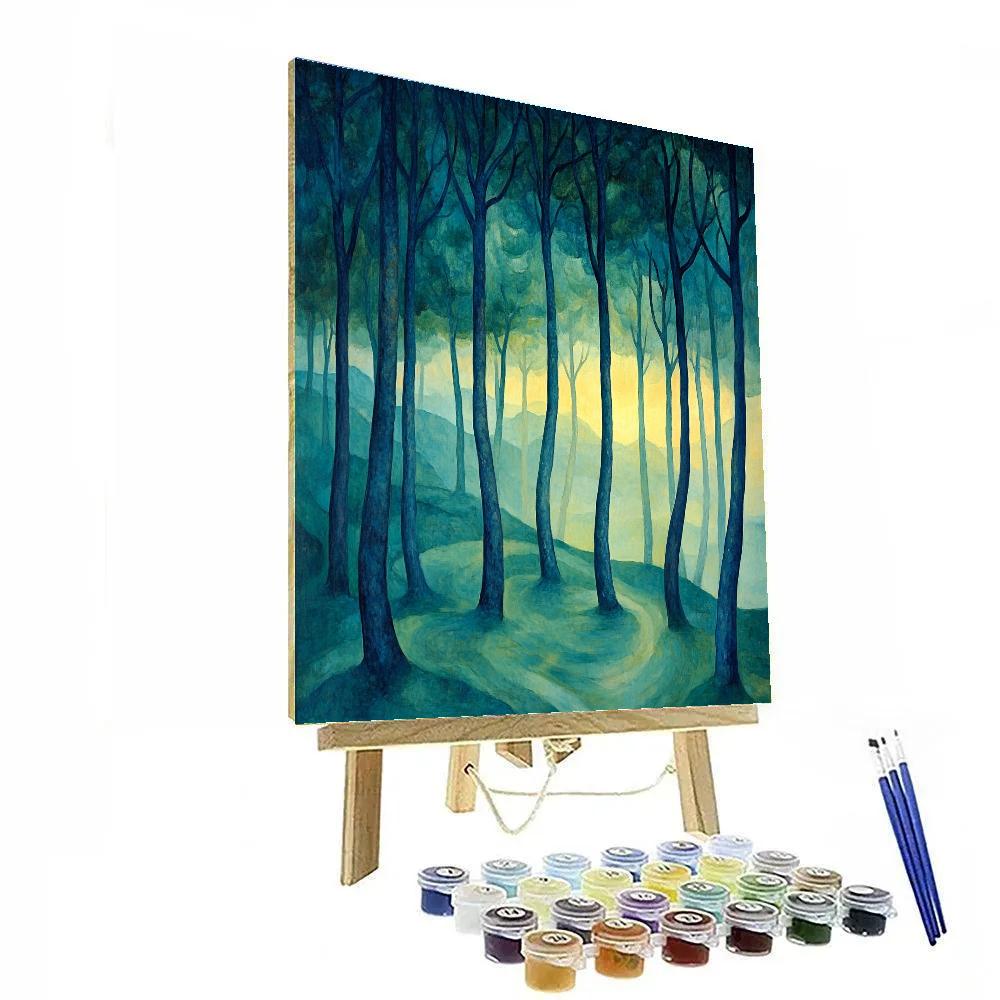 Edvard Munch Inspired Enchanted Pine Hollow Painting by numbers kit