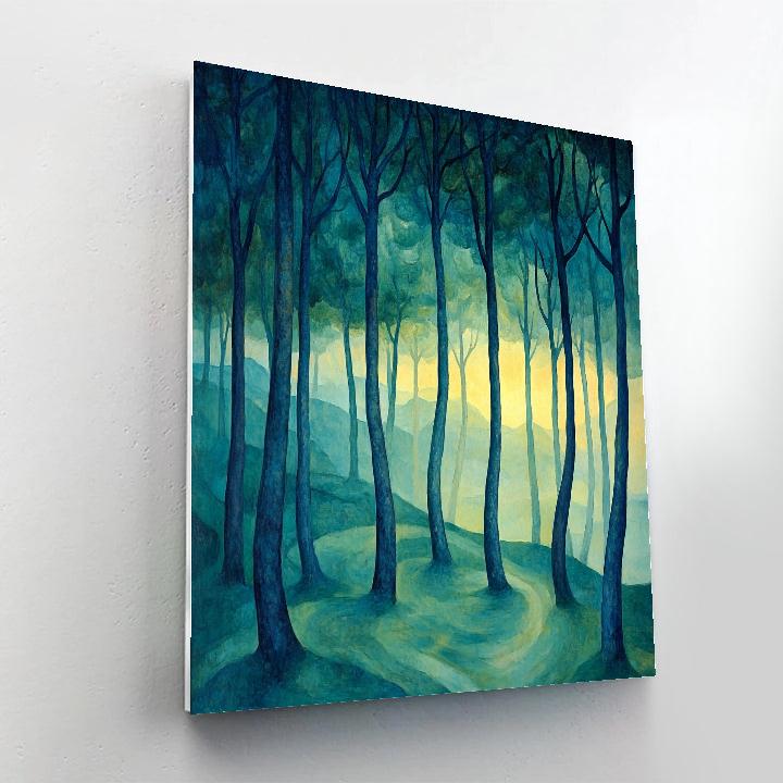 Edvard Munch Inspired Enchanted Pine Hollow Painting by numbers kit