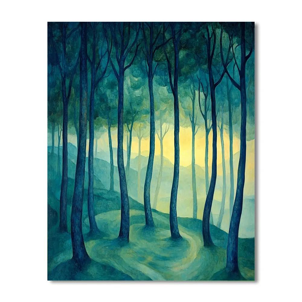 Edvard Munch Inspired Enchanted Pine Hollow Painting by numbers kit