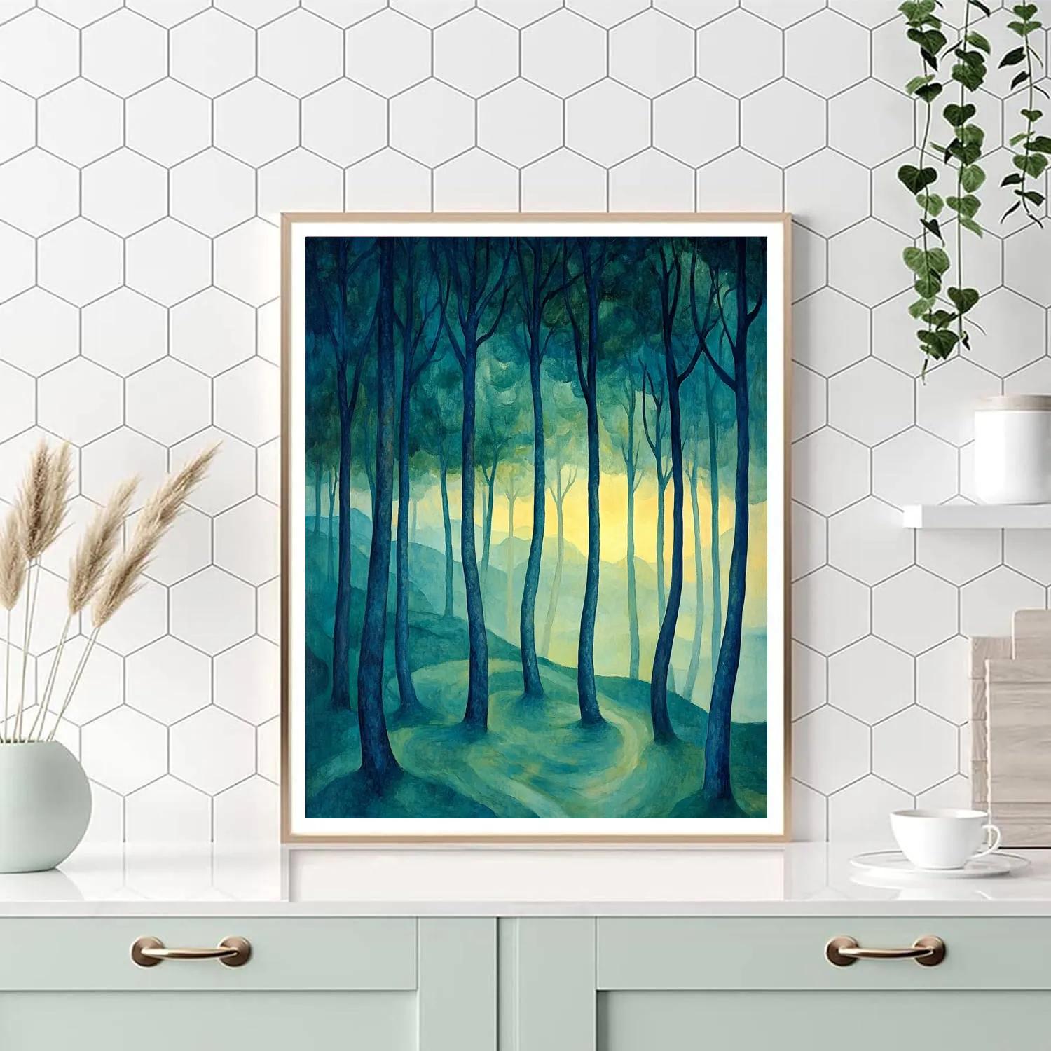 Edvard Munch Inspired Enchanted Pine Hollow Painting by numbers kit