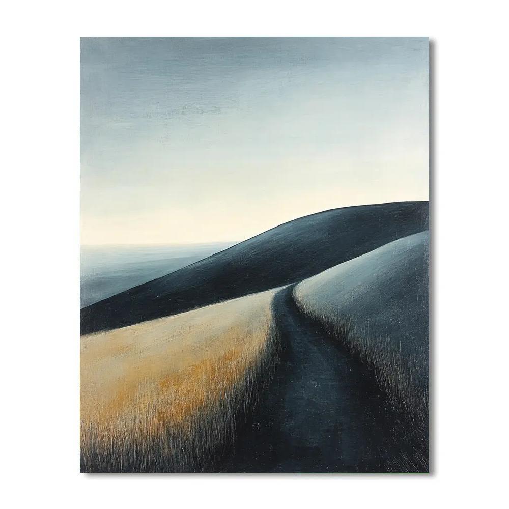 Francisco Goya Inspired Ashen Hillside Under Dark Sky painting number kit