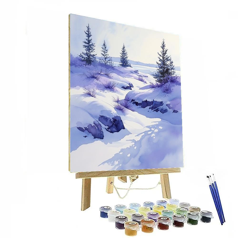 Franklin Carmichael Inspired Winter Violet Shadows Number painting