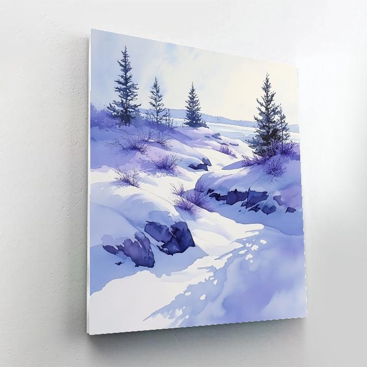 Franklin Carmichael Inspired Winter Violet Shadows Number painting