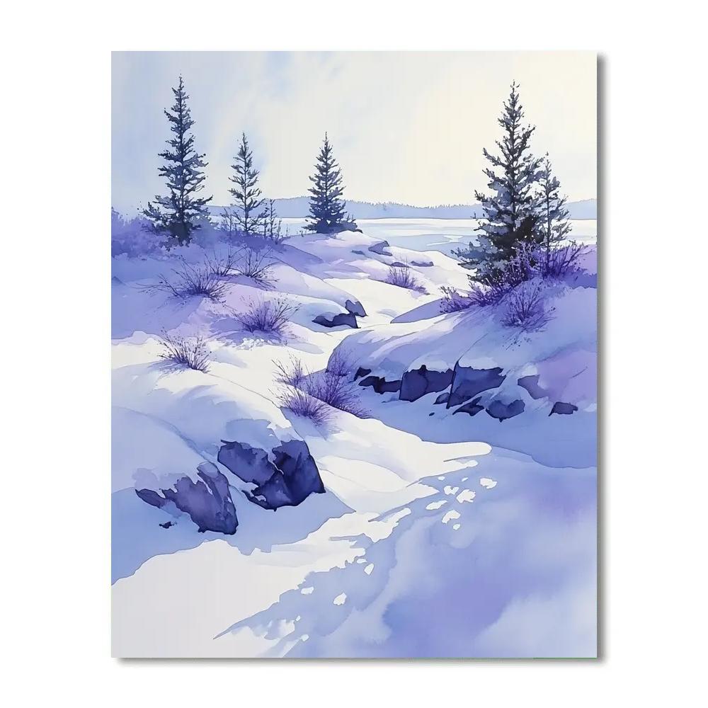 Franklin Carmichael Inspired Winter Violet Shadows Number painting