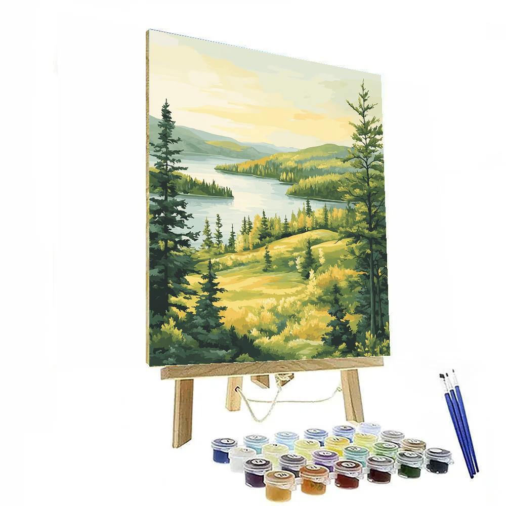 Franklin Carmichael Inspired Spring Meadow Overlook Paint by numbers kits