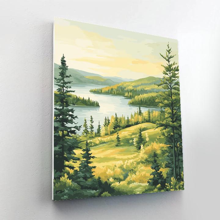 Franklin Carmichael Inspired Spring Meadow Overlook Paint by numbers kits