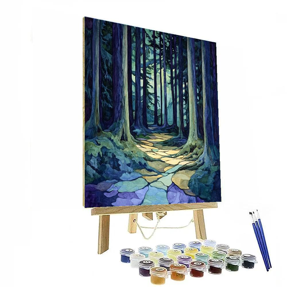 Emily Carr Inspired Whispering Interior Depths DIY paint by numbers