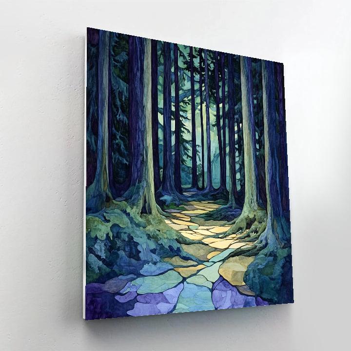 Emily Carr Inspired Whispering Interior Depths DIY paint by numbers