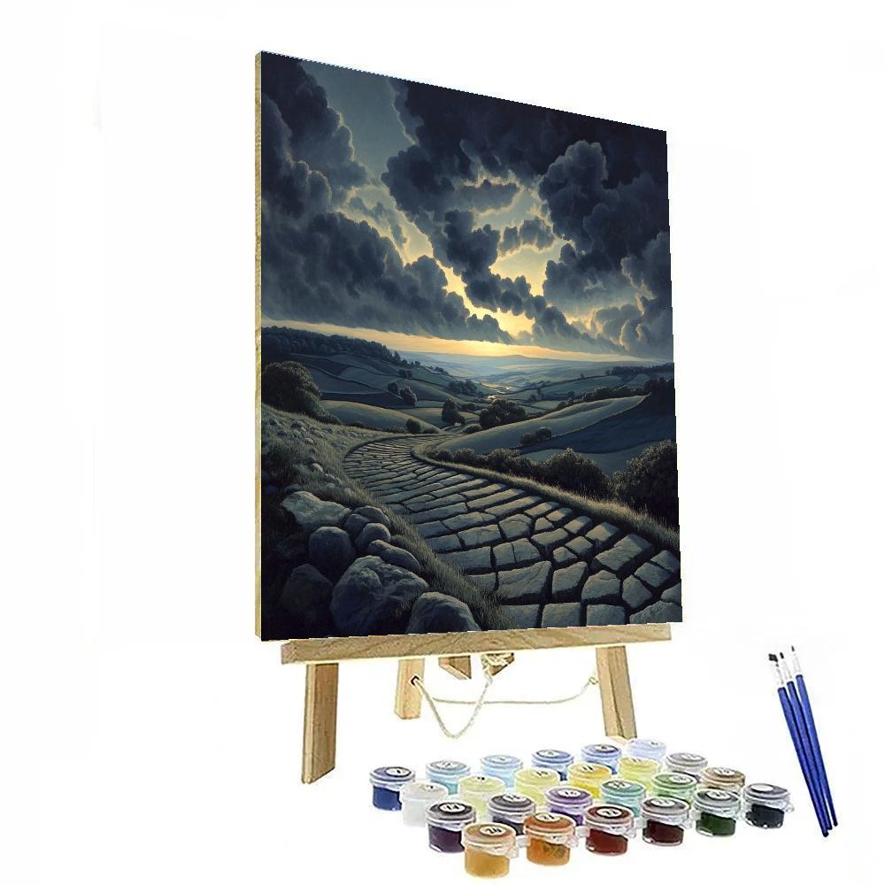 Francisco Goya Inspired Twilight Landscape With Ominous Clouds Paint by numbers kits