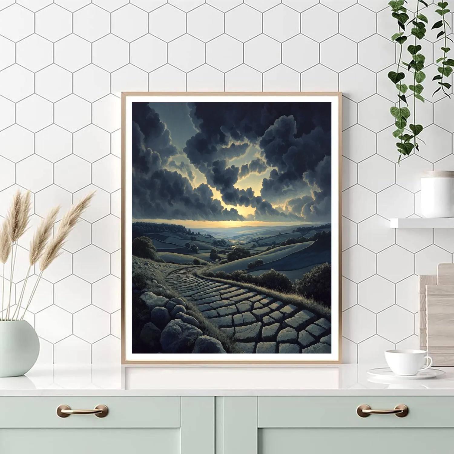 Francisco Goya Inspired Twilight Landscape With Ominous Clouds Paint by numbers kits