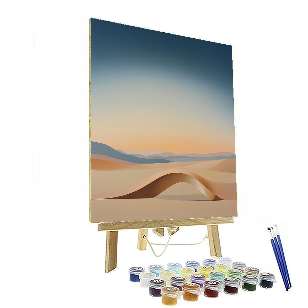 Georgia O’Keeffe Inspired Radiant Desert Bone Against Sky paint by numbers