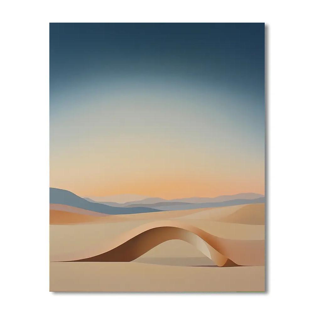 Georgia O’Keeffe Inspired Radiant Desert Bone Against Sky paint by numbers