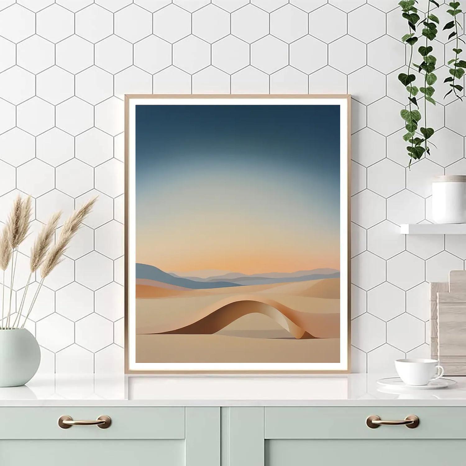 Georgia O’Keeffe Inspired Radiant Desert Bone Against Sky paint by numbers