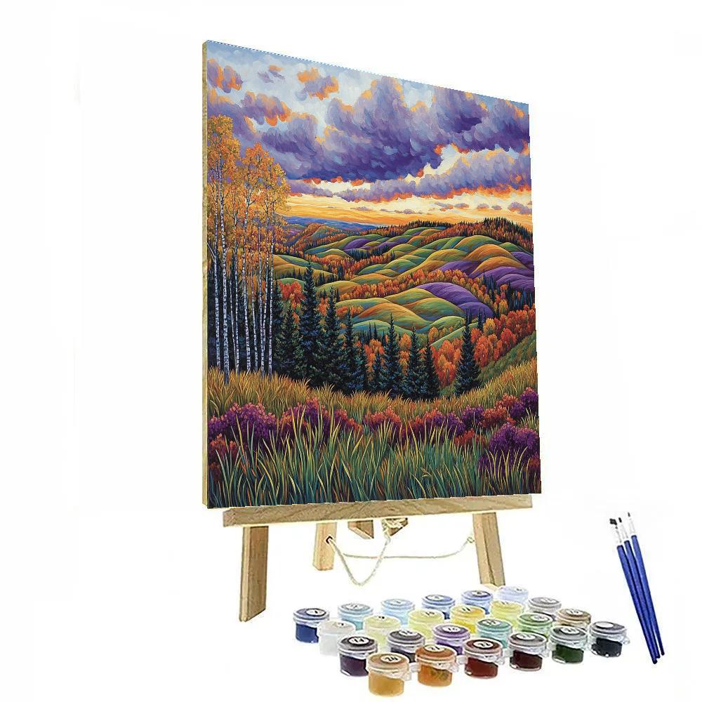 J. E. H. MacDonald Inspired Algoma Autumn Ridges Painting by numbers kit