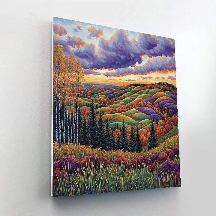 J. E. H. MacDonald Inspired Algoma Autumn Ridges Painting by numbers kit