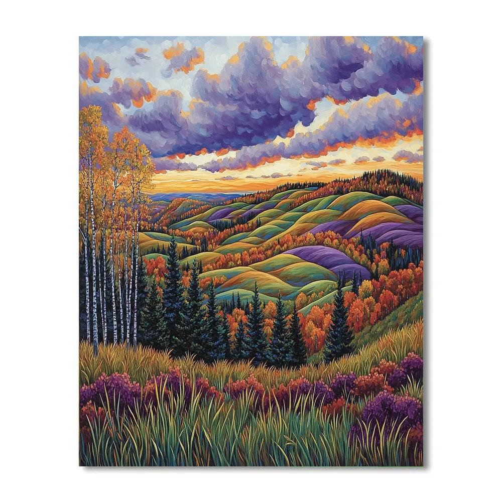 J. E. H. MacDonald Inspired Algoma Autumn Ridges Painting by numbers kit