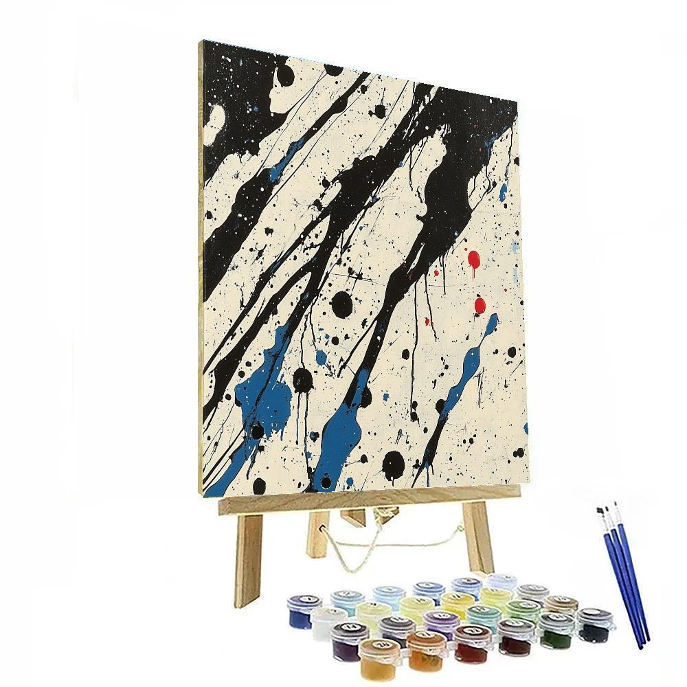 Jackson Pollock Inspired Storm Of Dripping Colors painting number kit