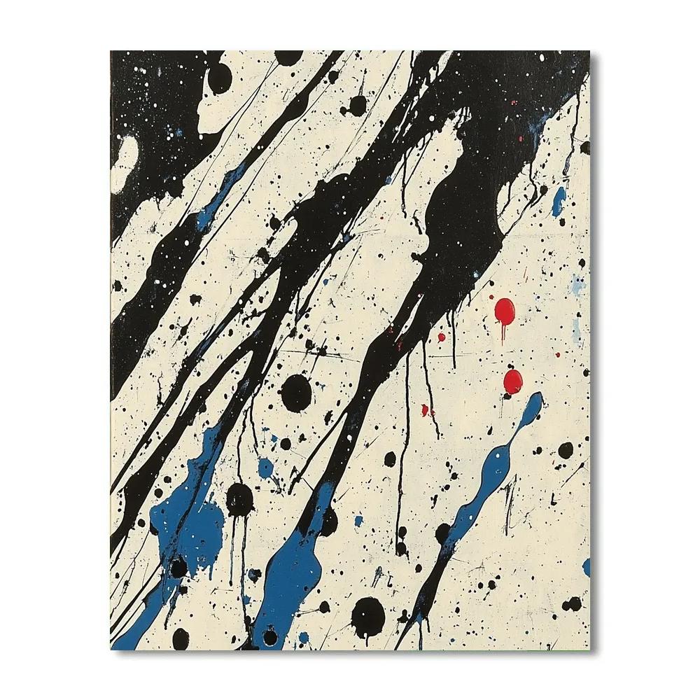 Jackson Pollock Inspired Storm Of Dripping Colors painting number kit