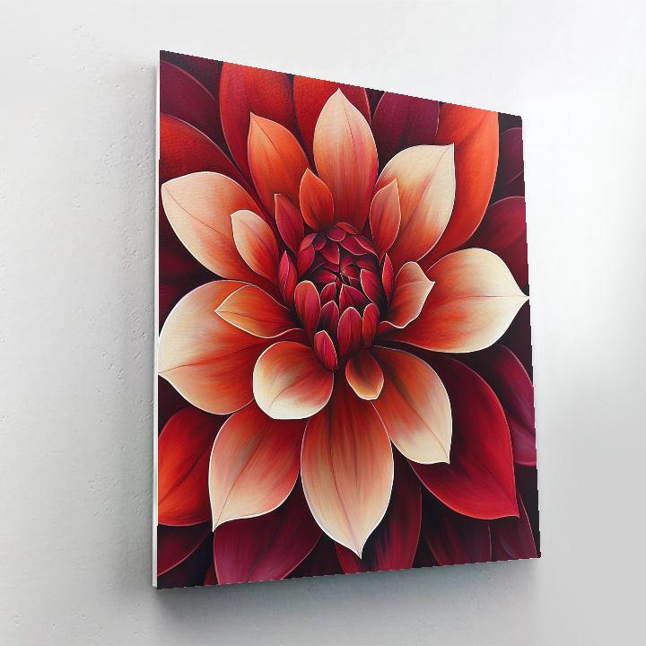 Georgia O’Keeffe Inspired Red Petal Close-Up painting number kit