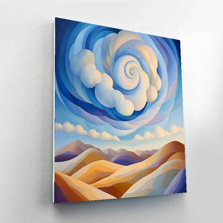 Georgia O’Keeffe Inspired Spiral Cloud Over Mesa Numbered painting kits