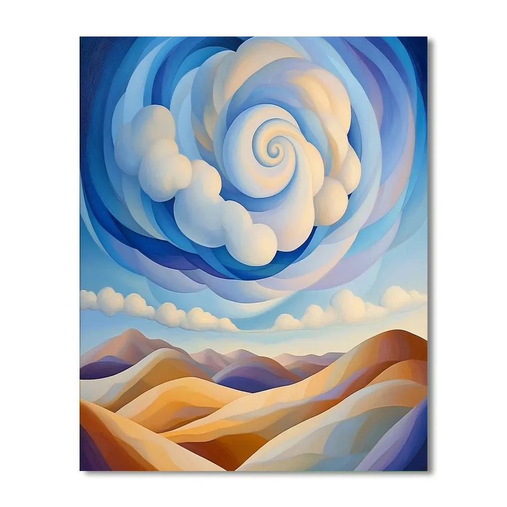 Georgia O’Keeffe Inspired Spiral Cloud Over Mesa Numbered painting kits