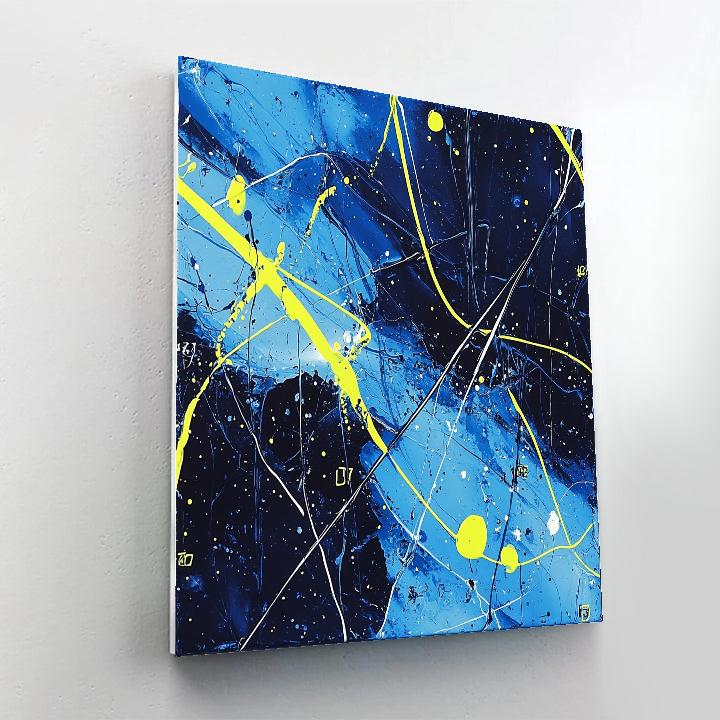 Jackson Pollock Inspired Electric Field Of Colors Painting by numbers kit