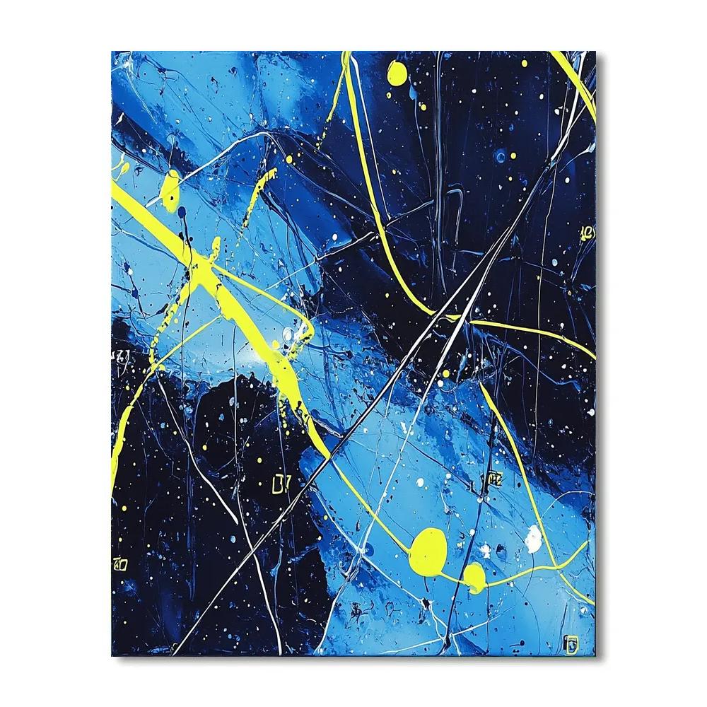 Jackson Pollock Inspired Electric Field Of Colors Painting by numbers kit