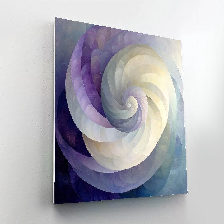Georgia O’Keeffe Inspired Ivory Shell In Violet Light Paint by numbers art