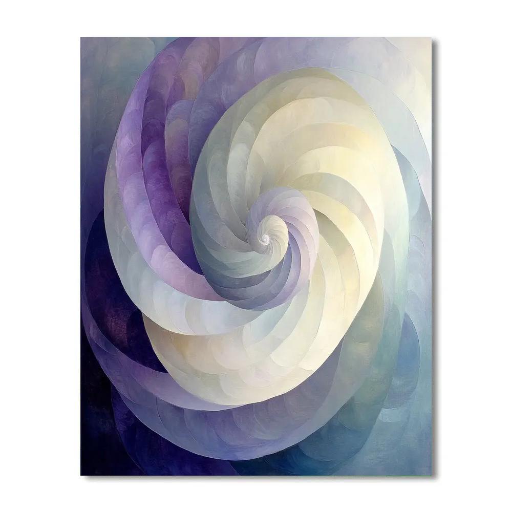 Georgia O’Keeffe Inspired Ivory Shell In Violet Light Paint by numbers art