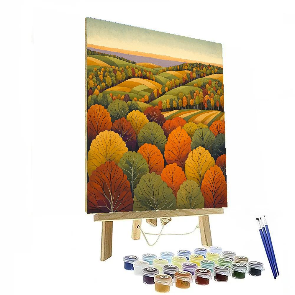 Frederick Varley Inspired Rhythmic Foliage In Autumn Glow Painting by numbers kit