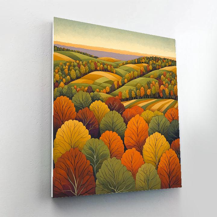 Frederick Varley Inspired Rhythmic Foliage In Autumn Glow Painting by numbers kit
