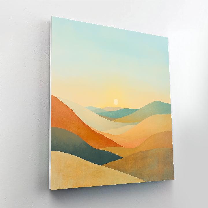 Georgia O’Keeffe Inspired Rolling Desert Hills Under Blue Sky Paint by numbers kits