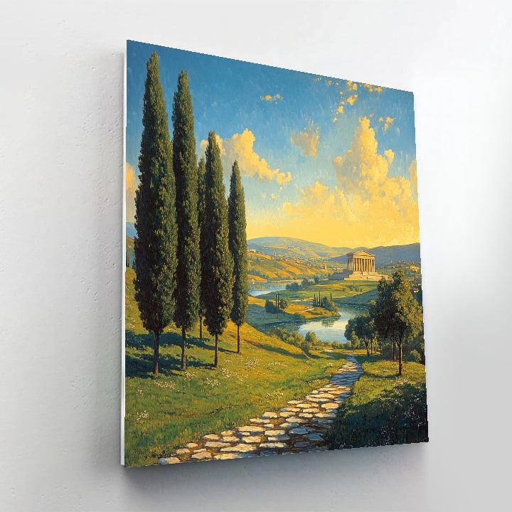 Raphael Inspired Serene Renaissance Countryside Painting by numbers kit