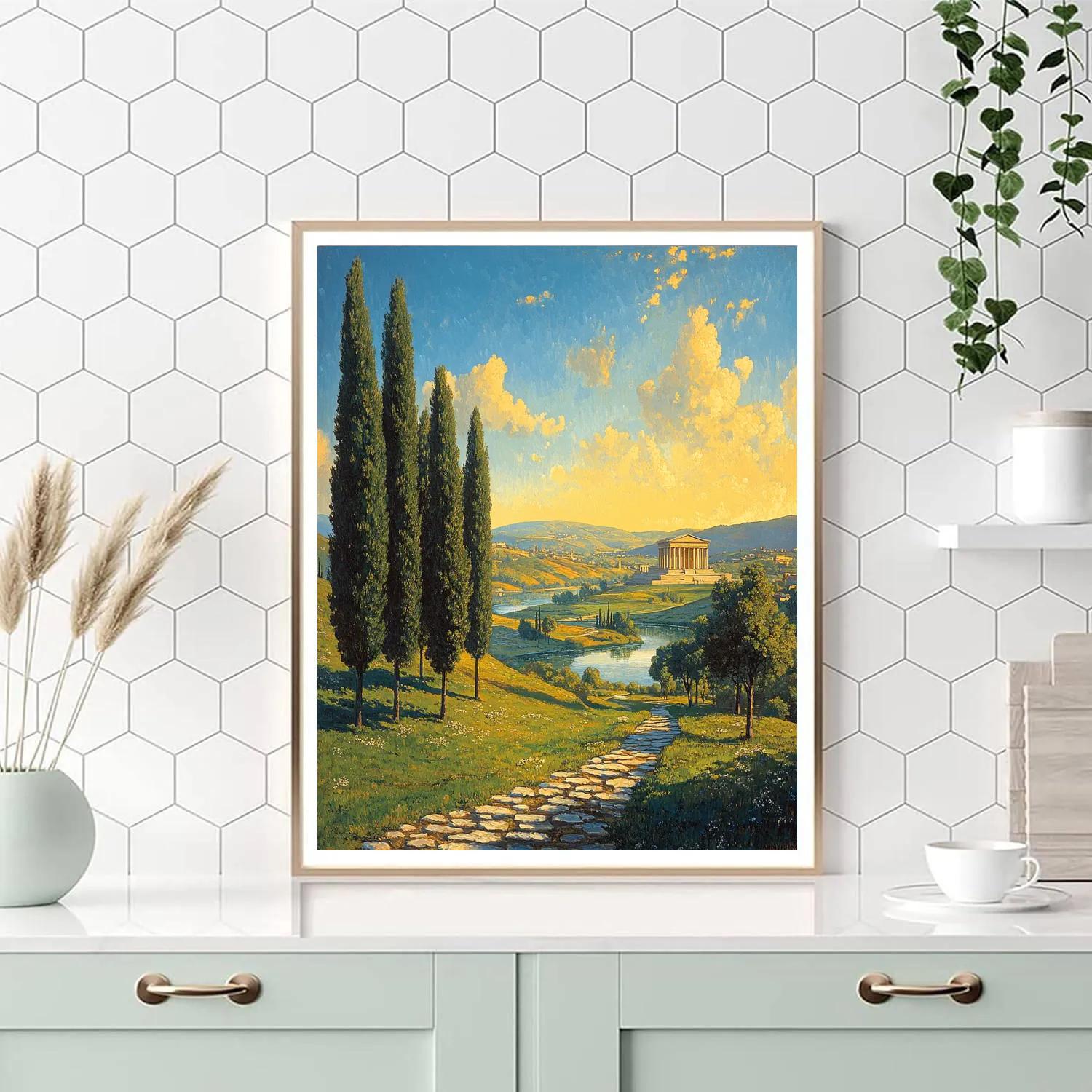 Raphael Inspired Serene Renaissance Countryside Painting by numbers kit