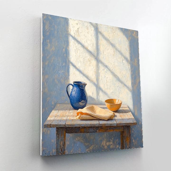 Johannes Vermeer Inspired Blue Jug On Quiet Table Paint by numbers kits