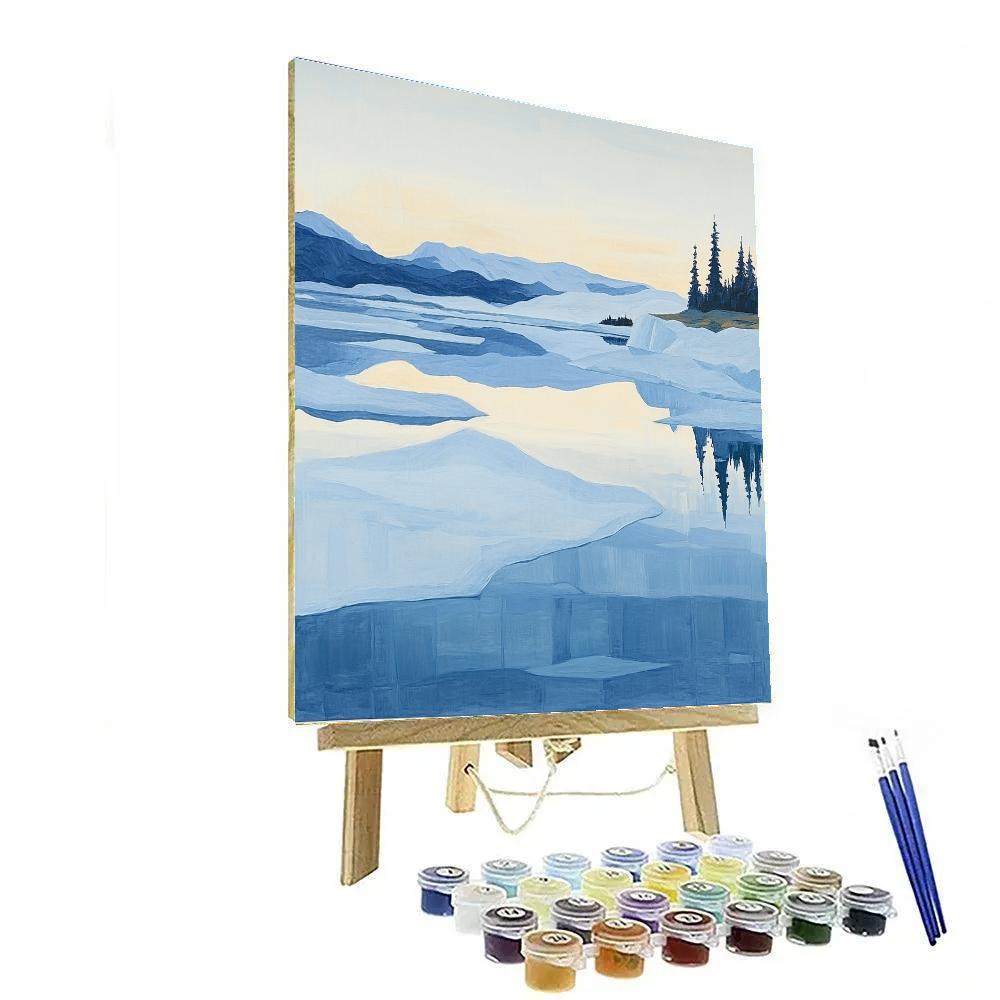 Lawren Harris Inspired Radiant Icefjord paint by color