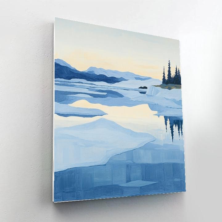 Lawren Harris Inspired Radiant Icefjord paint by color