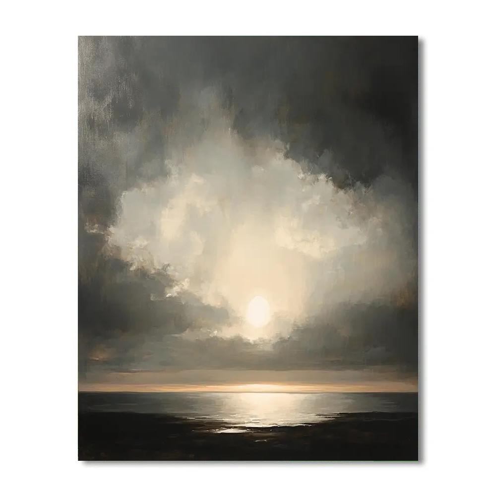 Rembrandt Inspired Dramatic Sky With Luminous Horizon painting number kit