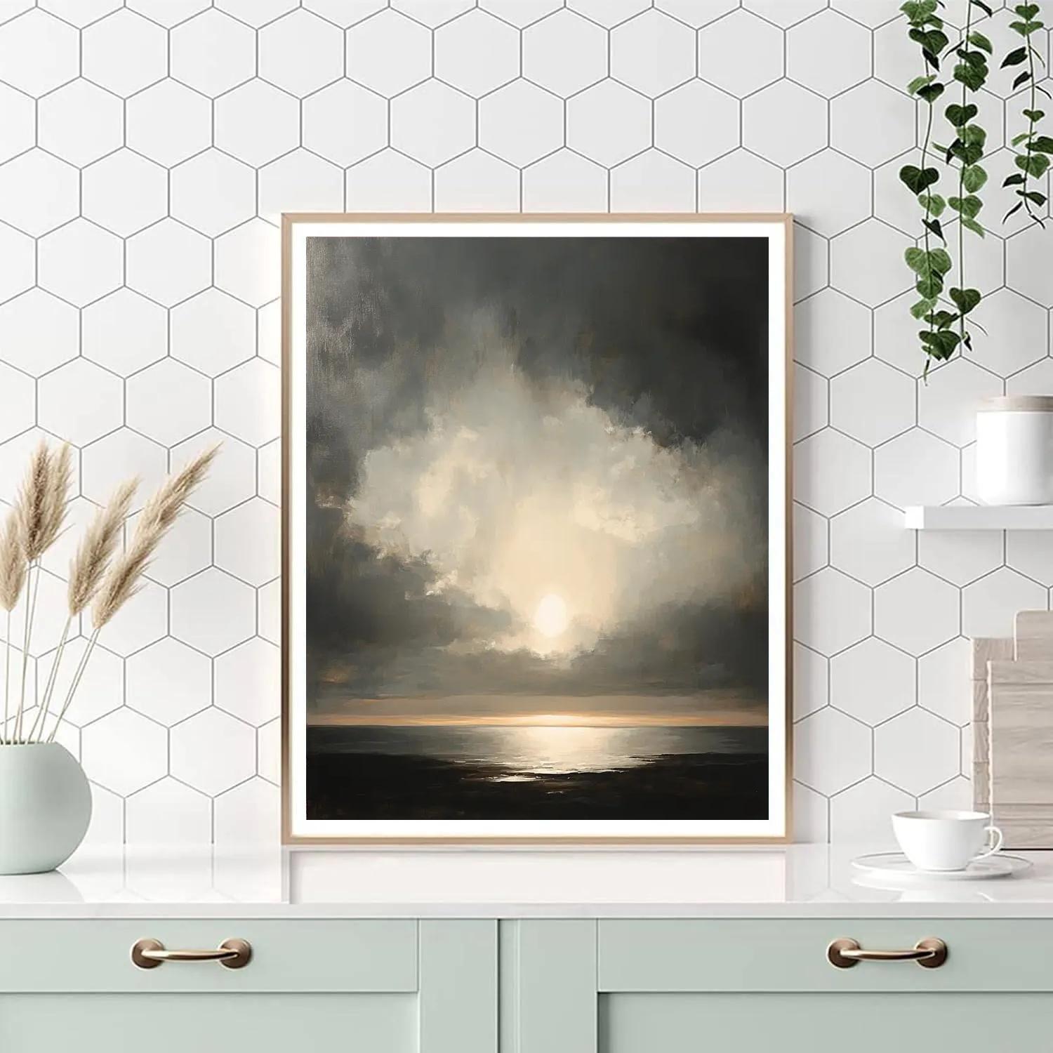 Rembrandt Inspired Dramatic Sky With Luminous Horizon painting number kit