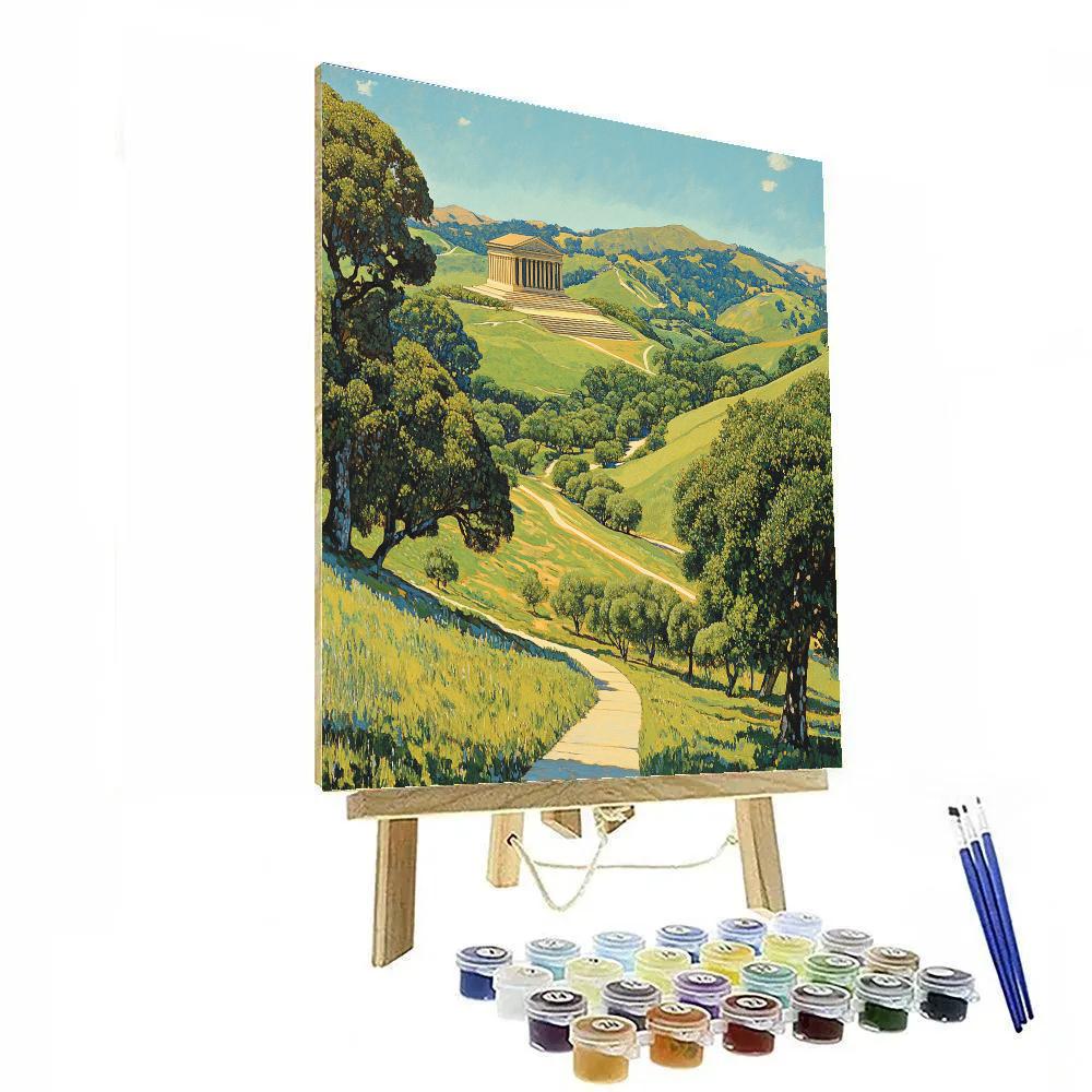 Raphael Inspired Harmonious Landscape With Distant Temple painting number kit