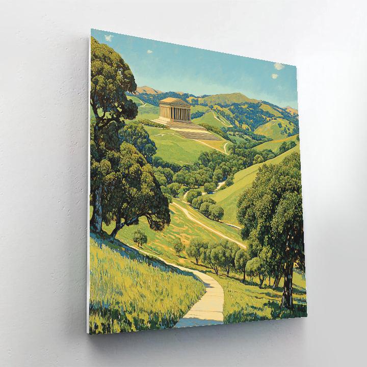 Raphael Inspired Harmonious Landscape With Distant Temple painting number kit